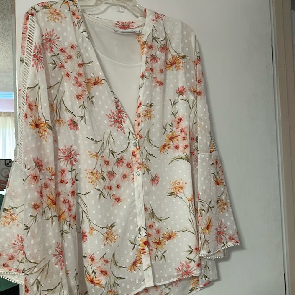 Susan Graver Two Piece Blouse and Tank